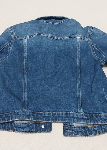 m Beden mavi Renk Kadın Mavi Denim Ceket, Düğmeli, Normal Boy