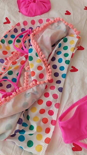12-13 Yaş Beden LCW kız çocuk bikini, renkli hiç kullanılmadı 12- 13 yaş