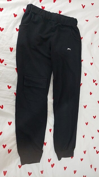 Slazenger çocuk alt eşofman 13 14 yaş siyah