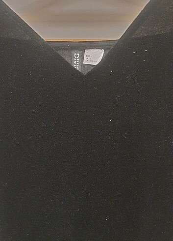 l Beden H&M Parıltılı Siyah Mini Elbise