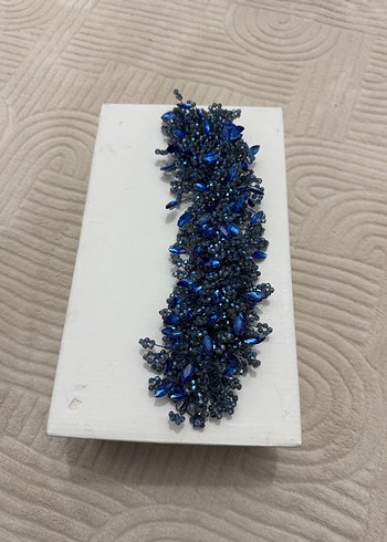 Lacivert Boncuklu Kadın Saç Aksesuarı - Görsel 4