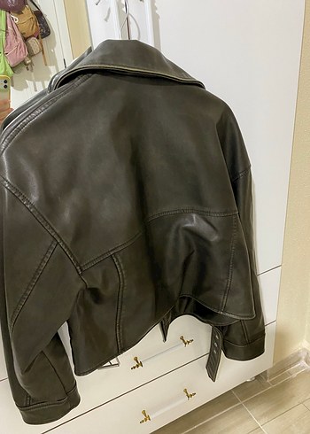 xs Beden siyah Renk Stradivarius deri ceket