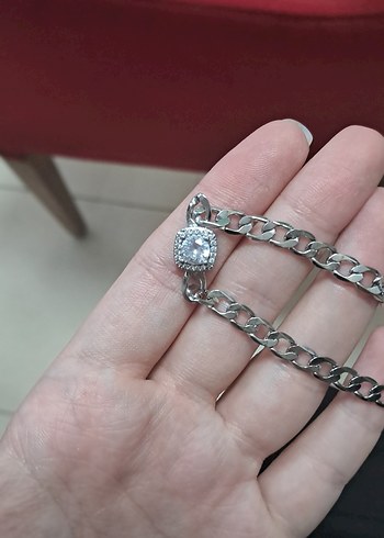 Pandora Gri Zincir Detaylı Kadın Bileklik