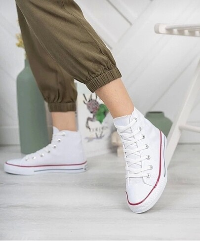 Converse Beyaz Unisex Keten Ayakkabı