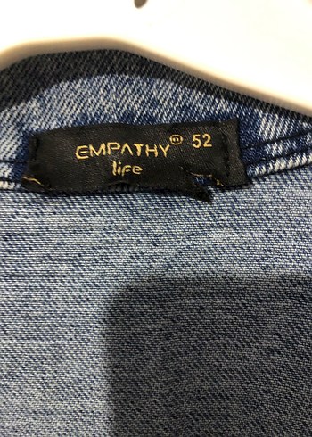 52 Beden mavi Renk Düğmeli Geniş Kesim Kadın Denim Ceket