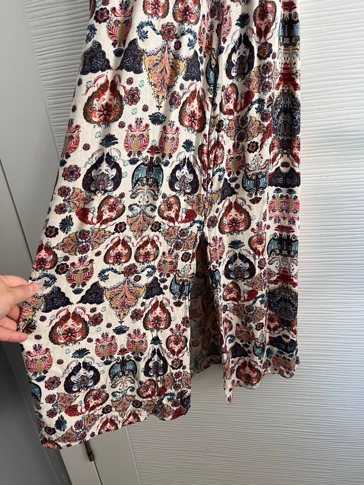 Bohem Çok Renkli Uzun Elbise - Görsel 2