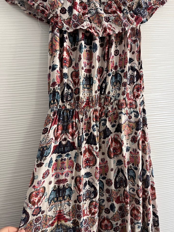 Bohem Çok Renkli Uzun Elbise - Görsel 3