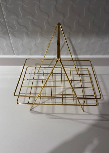 Parlak Altın Renkli Makyaj Organizeri,sunumluk - Görsel 3