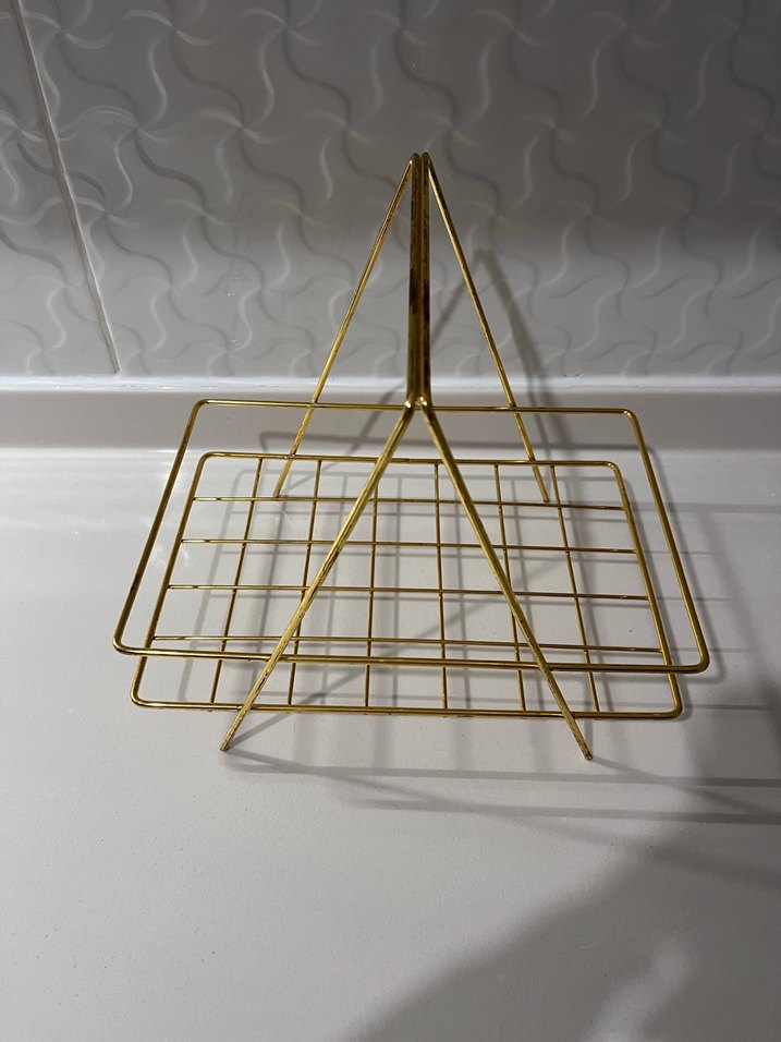 Parlak Altın Renkli Makyaj Organizeri,sunumluk - Görsel 3