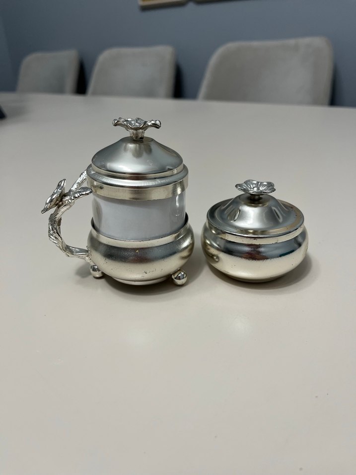 Gümüş fincan ve lokumluk - Görsel 3