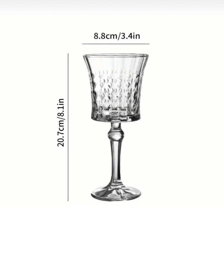 Parlak Beyaz Kristal Kadehler Seti 6 lı - Görsel 2