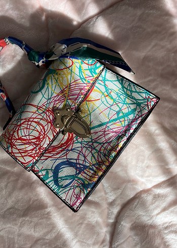 Renkli Bağlamalı Kadın Çanta - Görsel 4