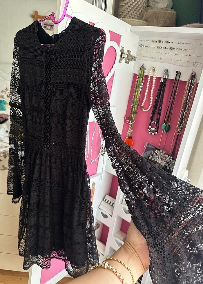 Siyah abiye elbise - Görsel 3