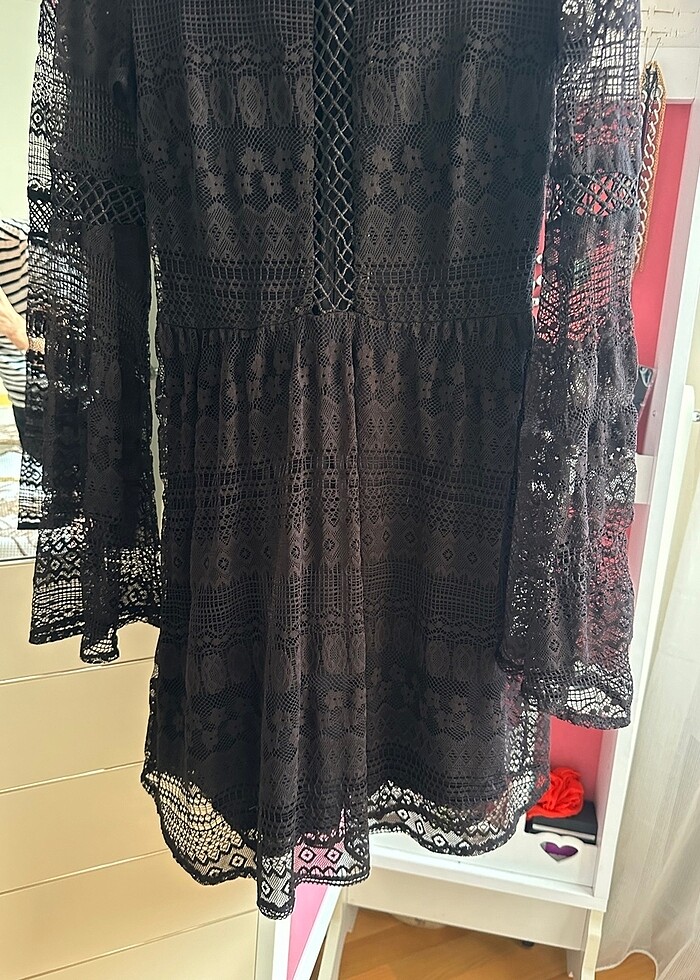 Siyah abiye elbise - Görsel 4