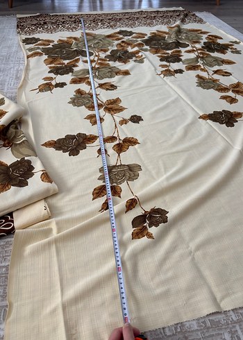 Nostaljik antika  düz kumaş (perdelik) 225x135 2adet - Görsel 5