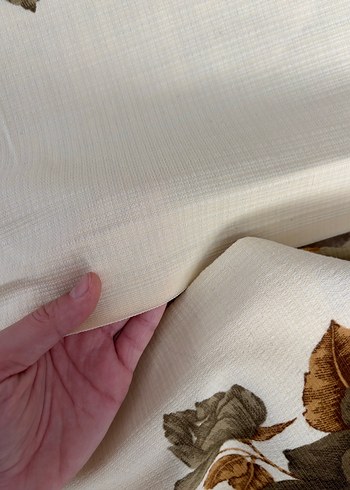 Nostaljik antika  düz kumaş (perdelik) 225x135 2adet - Görsel 2