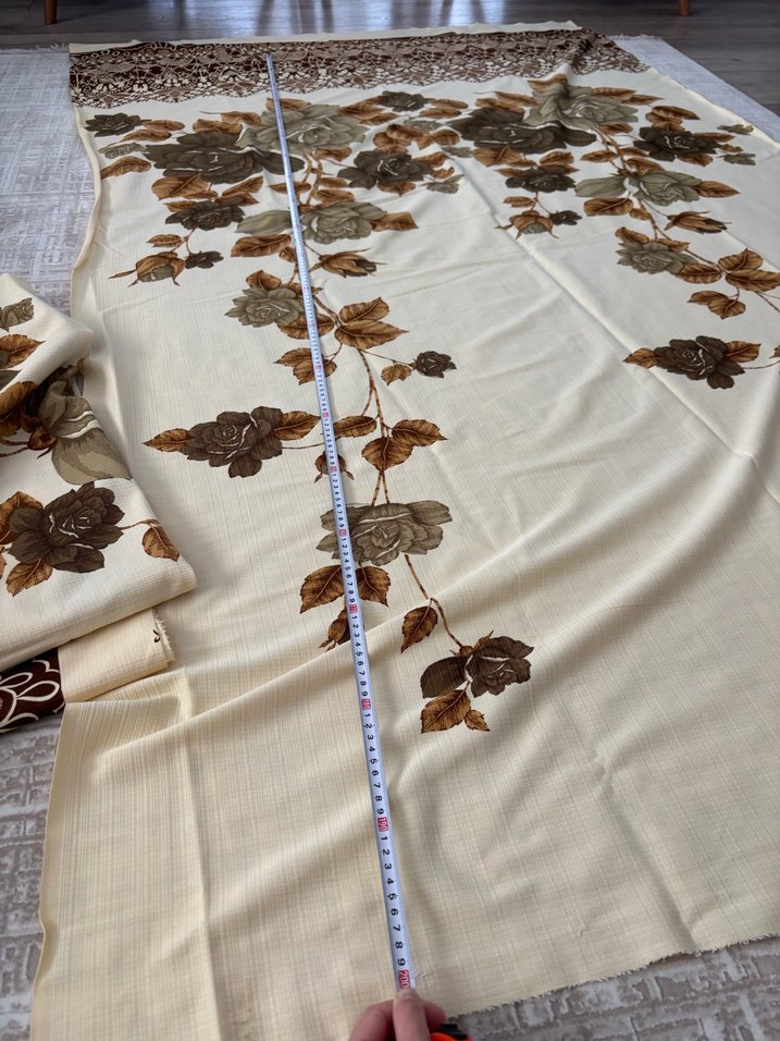 Nostaljik antika  düz kumaş (perdelik) 225x135 2adet - Görsel 5