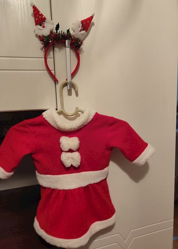 Kız Çocuk Kırmızı Yılbaşı Kostümü 1 kere giyildi. - Görsel 5