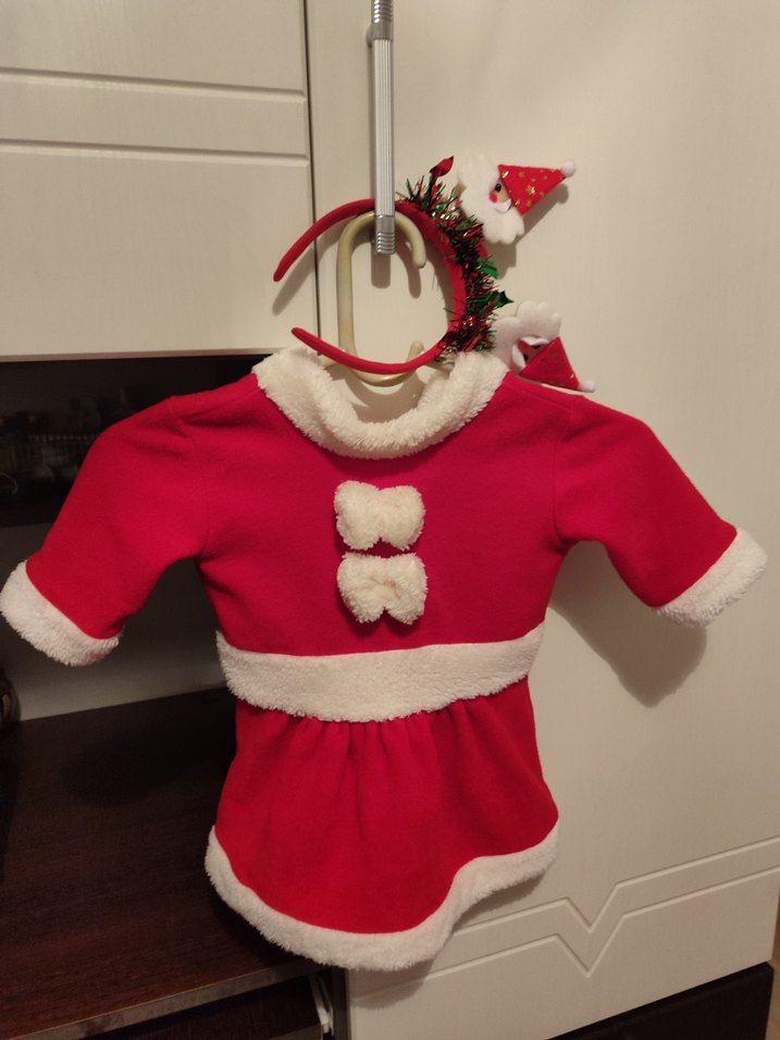 Kız Çocuk Kırmızı Yılbaşı Kostümü 1 kere giyildi. - Görsel 3