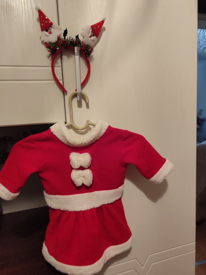 Kız Çocuk Kırmızı Yılbaşı Kostümü 1 kere giyildi. - Görsel 4