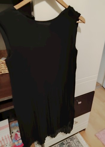 Siyah Pilili Kolsuz Hamile Tunik - Görsel 2