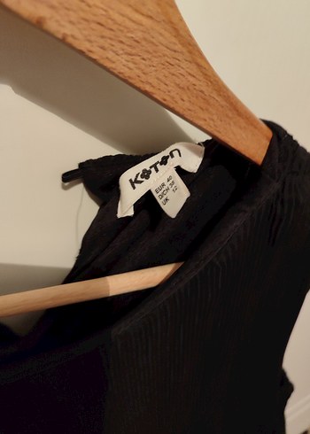 Siyah Pilili Kolsuz Hamile Tunik - Görsel 3