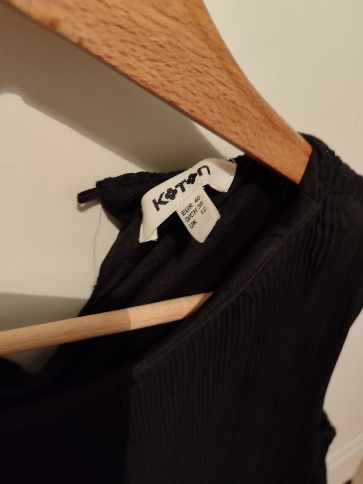 Siyah Pilili Kolsuz Hamile Tunik - Görsel 3