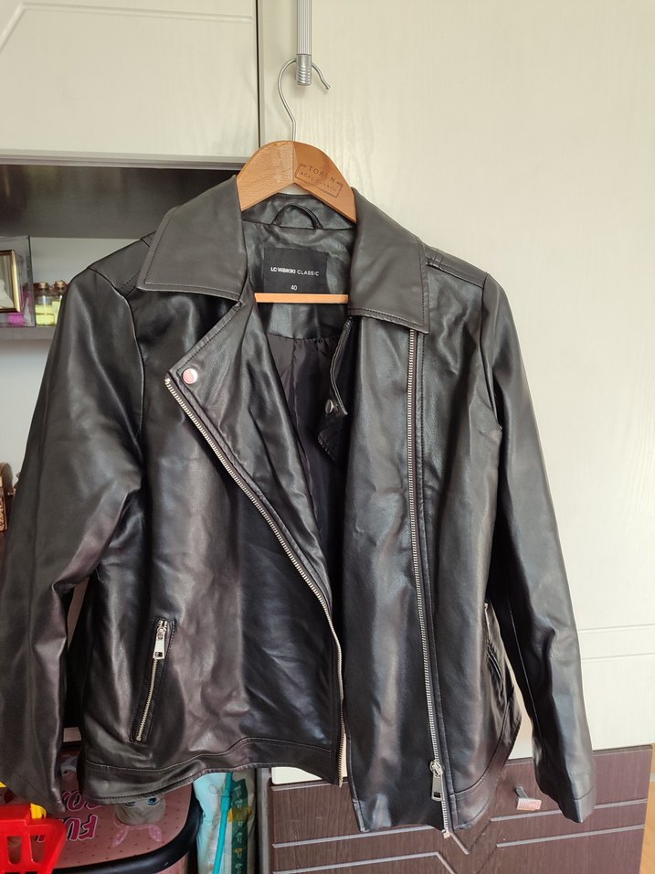 Siyah Deri Biker Ceket - Görsel 2