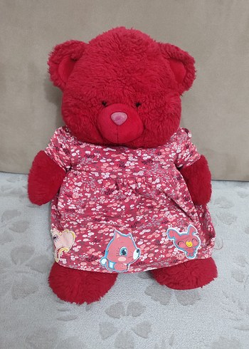 Diğer Kırmızı Peluş Ayıcık Elbiseli Oyuncak