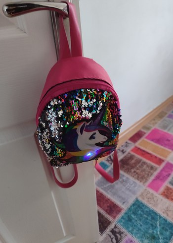 Renkli Pullu Unicorn Sırt Çantası