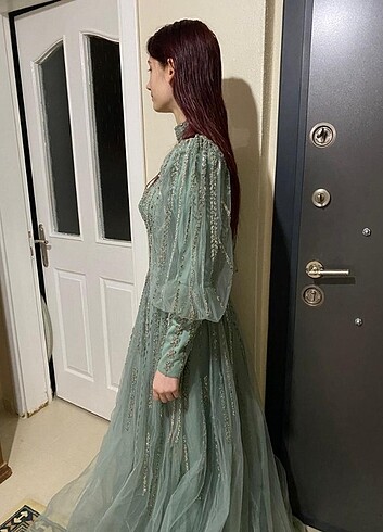 s Beden yeşil Renk Soz nişan abiye 36 38 uyjmlu