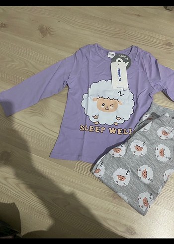 LC Waikiki Kız Çocuk Pijama Takımı Uzun Kollu Unicorn Desenli