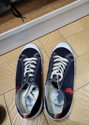 U.s polo Renkli Baskılı Mavi Kadın Spor Ayakkabı - Görsel 4