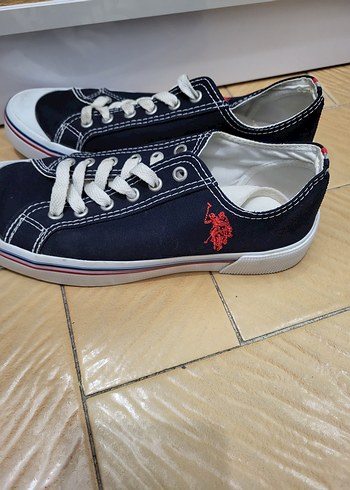 U.s polo Renkli Baskılı Mavi Kadın Spor Ayakkabı - Görsel 3