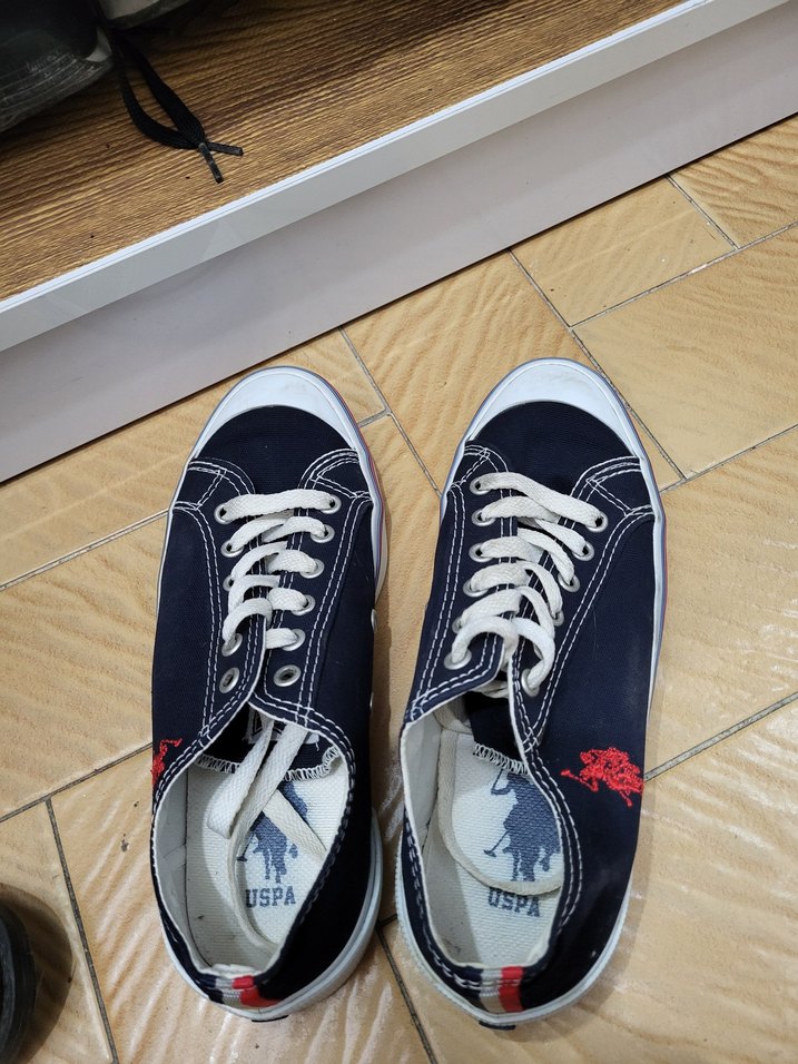 U.s polo Renkli Baskılı Mavi Kadın Spor Ayakkabı - Görsel 4