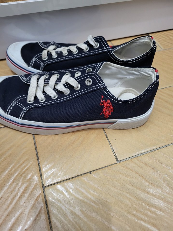 U.s polo Renkli Baskılı Mavi Kadın Spor Ayakkabı - Görsel 3