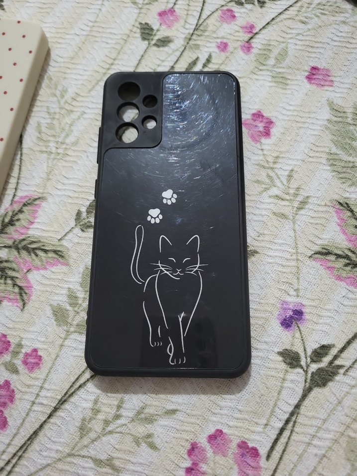 Parlak Siyah Kedi Telefon Kılıfı a32 - Görsel 4