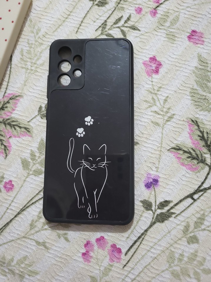 Parlak Siyah Kedi Telefon Kılıfı a32 - Görsel 2