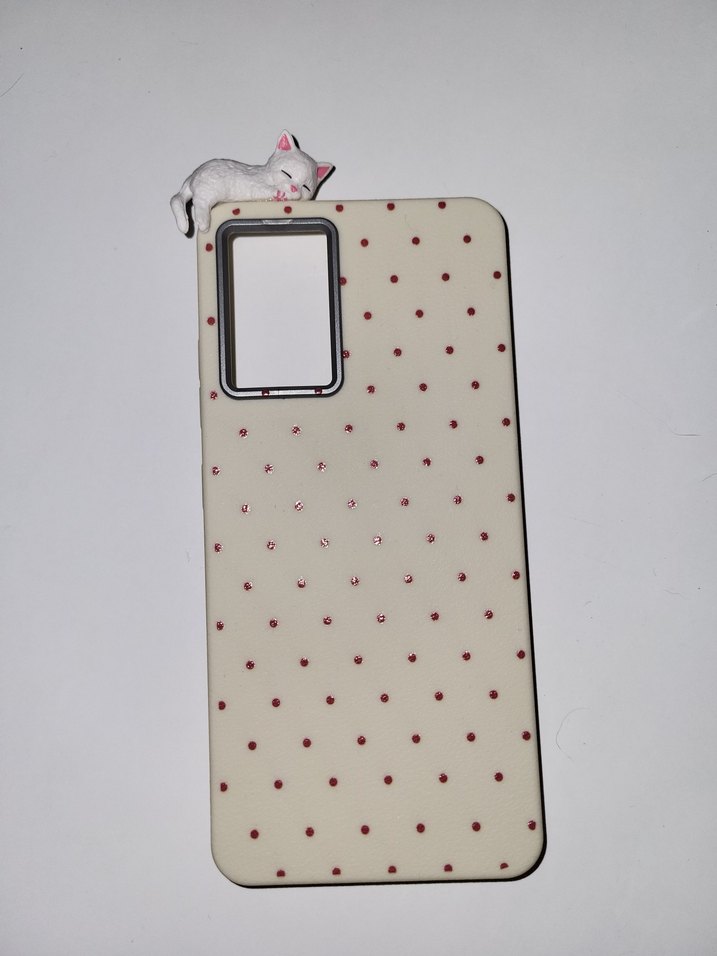 Beyaz Kedi Figürlü Telefon Kılıfı a32 uyumlu - Görsel 3