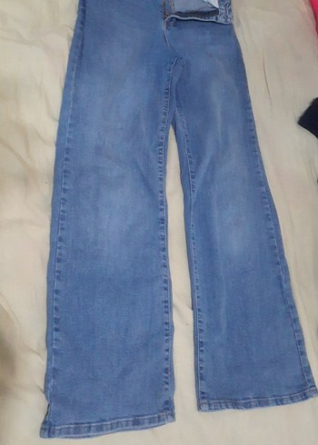 LC Waikiki Mavi Bol Kesim Midi Kadın Kot Pantolon