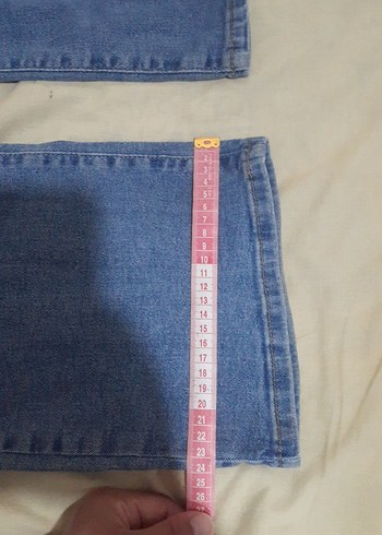 26 Beden mavi Renk Mavi Bol Kesim Midi Kadın Kot Pantolon