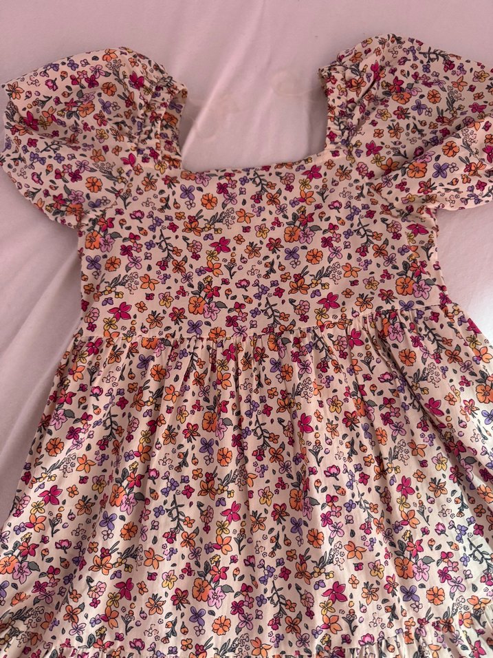 Çiçek Desenli Bohem Midi Elbise - Görsel 2