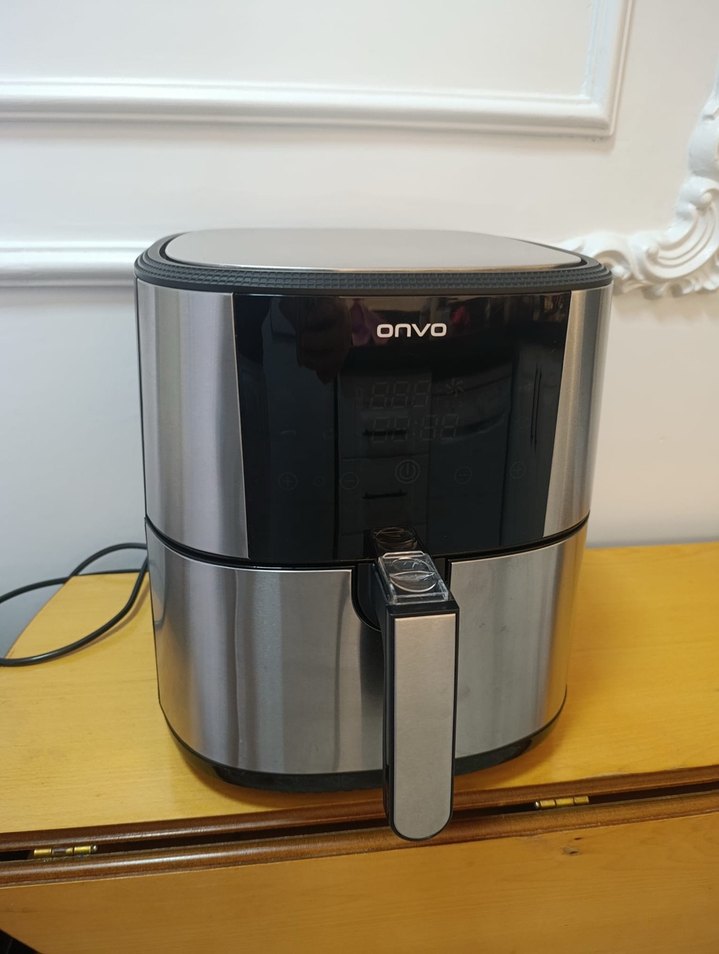 Onvo Gri Hava Fritözü 8 litre airfry - Görsel 2