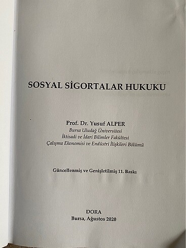 Sosyal sigortalar hukuku yusuf alper