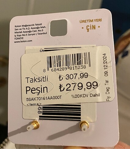 Koton Koton abiye küpe çiçek küpe