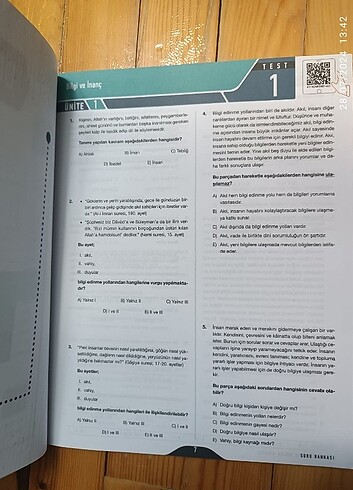 Beden Renk TYT AYT Hazırlık Din Kültürü Ve Ahlak Bilgisi