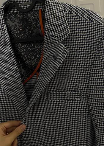 Düğmeli lacivert erkek ceket - Görsel 3