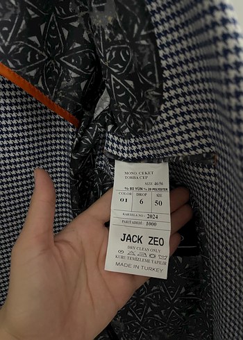 Düğmeli lacivert erkek ceket - Görsel 2