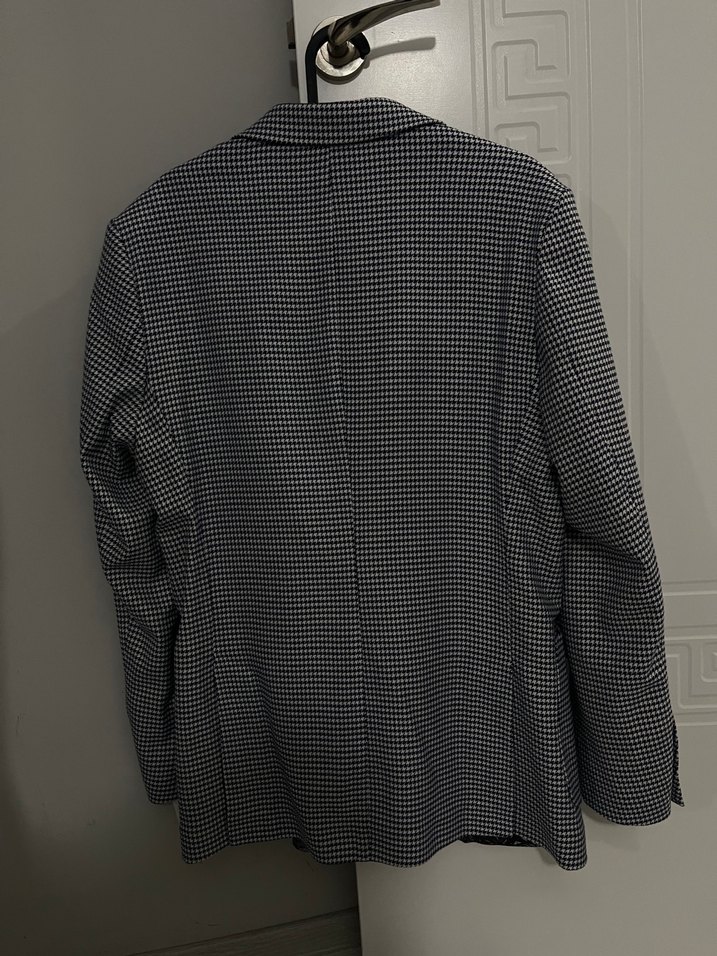 Düğmeli lacivert erkek ceket - Görsel 5