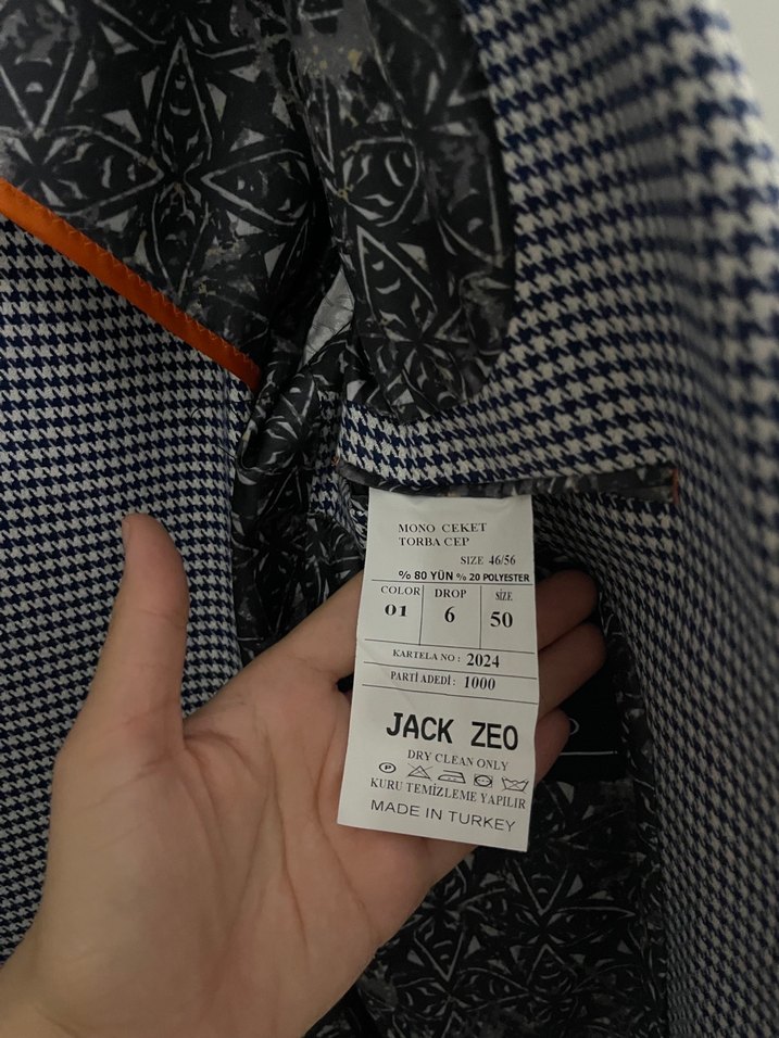 Düğmeli lacivert erkek ceket - Görsel 2